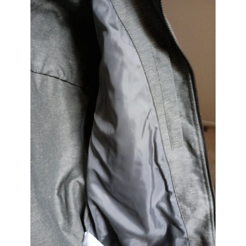 Banana Republic Factory Linen Blend Bomber Jacket Olive XL Full Zip Lightweight